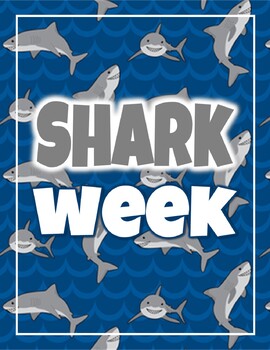 Preview of SHARK WEEK! Pre k & Kinder