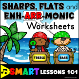SHARP FLAT & ENHARMONIC WORKSHEETS Music Note Worksheets T