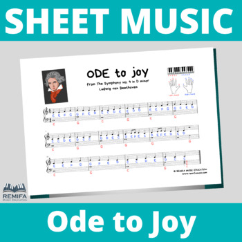 Preview of SHEET MUSIC Piano - Easy versions of Ode to joy - 4 versions included.