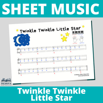 Preview of SHEET MUSIC Piano - Easy versions of Twinkle twinkle little star - 4 versions.