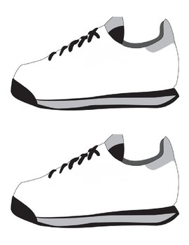 Preview of TERRY FOX SHOE TEMPLATE, TERRY FOX ACTIVITIES, TERRY FOX RUN, BLANK SHOE CLIPART