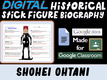 Preview of SHOHEI OHTANI - MAJOR LEAGUE BASEBALL LEGEND - Digital Stick Figure Biography