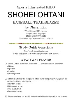 Preview of SHOHEI OHTANI (Sports Illustrated KIDS) by Cheryl Kim Multiple-Choice Quiz