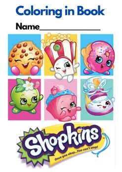 Preview of SHOPKINS COLORING in Book (70 pages!), US spelling