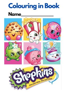 Preview of SHOPKINS COLOURING in Book (70 pages!), UK spelling