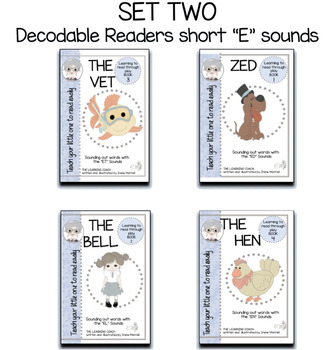 Preview of SHORT E SOUNDS DECODABLE BOOK PACK  5 books with parents guide