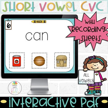 Preview of SHORT VOWEL CVC Words Digital PDF Game | Distance Learning