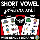 SHORT VOWEL WORD FAMILY POSTERS ⭐ BLENDS AND DIGRAPHS SPEL