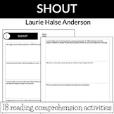 SHOUT - Laurie Halse Anderson - reading comprehension activities