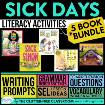 Preview of SICK DAYS BOOK COMPANION BUNDLE No Prep Emergency Sub Plans Substitute Teachers