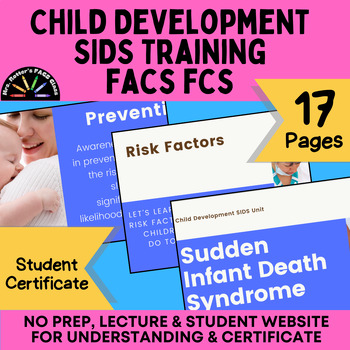 Preview of SIDS Education Slideshow for High School FACS Child Dev - No Prep - Certificate