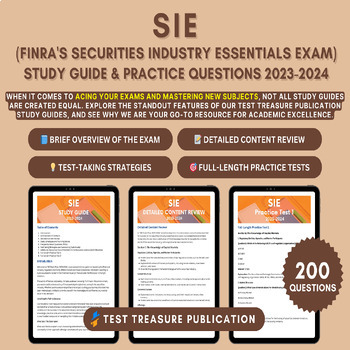 Preview of SIE Exam Prep 2023-2024: Comprehensive Study Guide for Financial Professionals