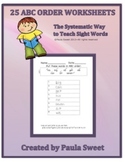 SIGHT WORD ABC ORDER~The Systematic Way to Teach Sight Words