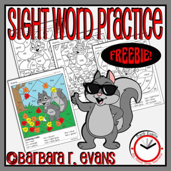 Preview of SIGHT WORD ACTIVITY Fall Coloring Pages High Frequency Words Vocabulary