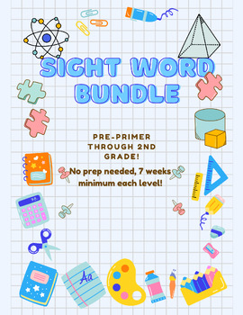Preview of SIGHT WORD BUNDLE-NO PREP