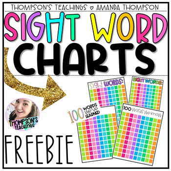 Preview of SIGHT WORD CHART FREEBIE