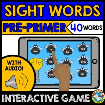 Preview of PRE PRIMER SIGHT WORDS GAME KINDERGARTEN ACTIVITY PRACTICE AT HOME BOOM CARDS