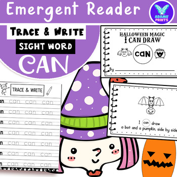 Preview of SIGHT WORD -Halloween Magic I CAN Draw Emergent Reader Kindergarten ELA Activity