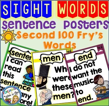 Preview of SIGHT WORD POSTERS SECOND 100 FRY'S WORDS