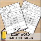 SIGHT WORD PRACTICE PAGES