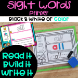 SIGHT WORD Read it, Build it and Write it mats [ COLOR OR 