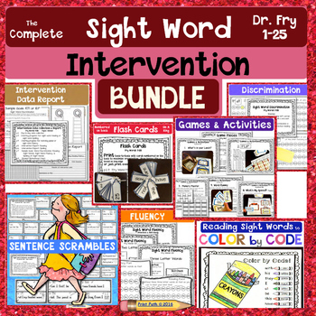 Preview of SIGHT WORD Reading & Writing Intervention BUNDLE:  RTI Tier 2- Fry Words