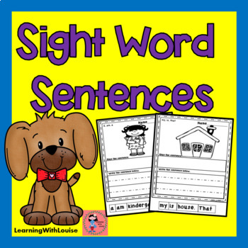 Preview of SIGHT WORD SENTENCES Cut and Paste