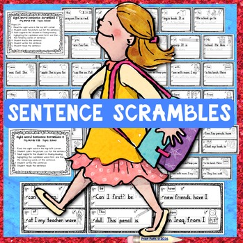 Preview of SIGHT WORD Sentence Scrambles: Fry Words 1-25, Handwriting Practice
