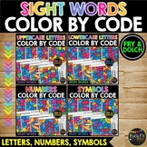 Punctuation and Symbols Color by Code Sight Words No Prep Coloring Pages