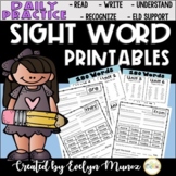 SIGHT WORDS Daily Practice and Sentence Writing for the Year