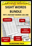 SIGHT WORDS - Fry's Instant Words 101-200 - Screening Pack