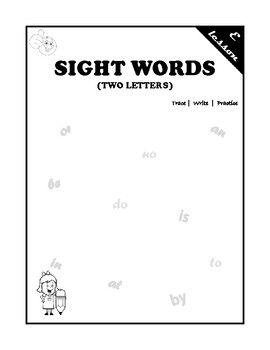 sight words two letters preprimary worksheet by hardik shah