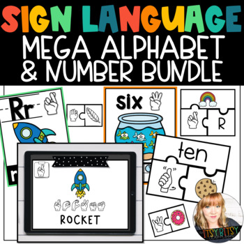 Preview of SIGN LANGUAGE ALPHABET AND NUMBER MEGA BUNDLE