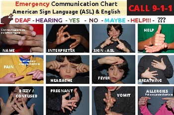 Preview of SIGN LANGUAGE COMMUNICATION CHART -  Specific For COVID 19 Communication