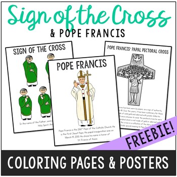Preview of SIGN OF THE CROSS & POPE FRANCIS - FREEBIE!