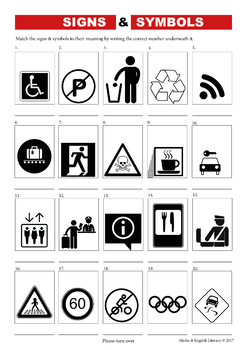 signs symbols life skills media literacy by media and english