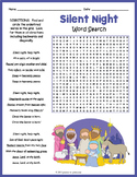 SILENT NIGHT Lyrics Word Search Puzzle Worksheet Activity