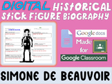 SIMONE DE BEAUVOIR - Digital Stick Figure Mini Bios for Wo