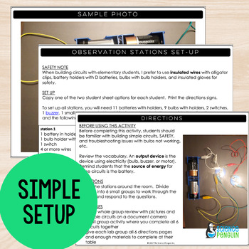 SIMPLE Circuits Observation Stations by The Science Penguin | TpT