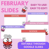 SIMPLE February Google Slides (EDITABLE)