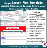 SIMPLE Lesson Plan Template & G Slides™ OTES 2.0 Evaluatio