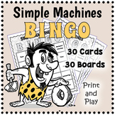 SIMPLE MACHINES BINGO - 30 Boards and Cards - Fun Vocabulary Game