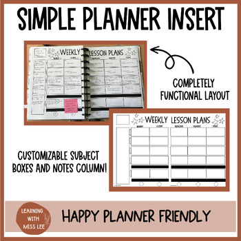 Preview of SIMPLE Planner Inserts