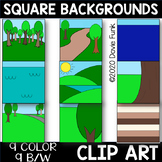 SIMPLE SQUARE OUTDOOR BACKGROUNDS Clipart
