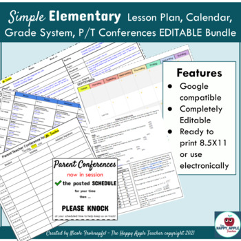 Preview of SIMPLE Series Teacher Planning EDITABLE BUNDLE