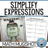 SIMPLIFYING EXPRESSIONS (DISTRIBUTE & COMBINE LIKE TERMS) MUGSHOT