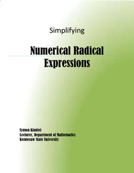 Preview of HOW TO SIMPLIFY RADICALS