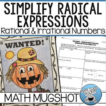 Preview of SIMPLIFYING RADICAL EXPRESSIONS ACTIVITY FREEBIE