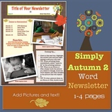 SIMPLY AUTUMN 2 *NEW FORMAT* - Newsletter Template WORD