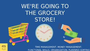 Preview of SIMULATED Interactive GROCERY STORE! Executive function, sequence, plan , money